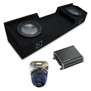 04-15 Fits Nissan Titan King Crew Truck Harmony R104 Dual 10" Sub Box & CXA400.1 - Picture 1 of 8
