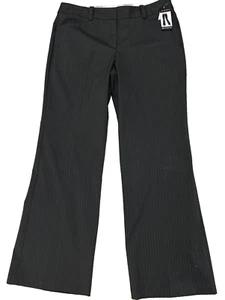 New Directions Size 14 Brown Pinstripe Fit & Flare Dress Pants Office NWT - Picture 1 of 9