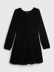 Gap Kinder Stufen Samt Kleid S Small (6-7) schwarz #754746 - Bild 1 von 5
