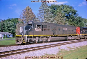 ORIGINAL SLIDE ILLINOIS CENTRAL RR CLASS SD70 #1000 MT. PULASKI IL 2018 - Picture 1 of 1
