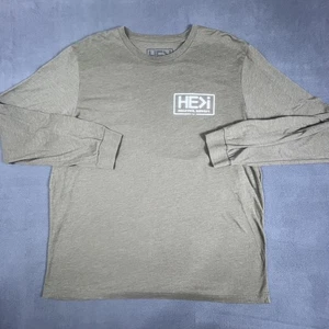 HE I Shirt Herren 2XL Grau Langarm Haleiwa Hawaii Christian Graphic Tee - Bild 1 von 10