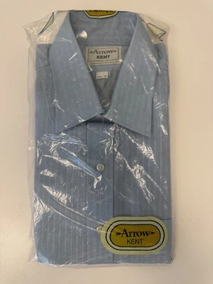 Camisa de vestir Arrow Kent manga larga para hombre, azul claro, 16 1/2, 33, nueva sin existencias Foto 1 de 4