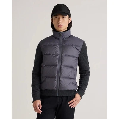 New Quince Men's Mixed Media Down and Cashmere Jacket Gray Size Small $200 1529 - Image 1 of 4