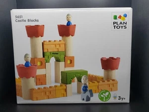 PLAN TOYS Castle Blocks 5651 NEW OEM BOX Knights Horse - Picture 1 of 10