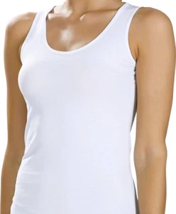 Damen Unterhemd Spitze Achselhemd Damen tank top Weiß und Schwarz 100 Baumwolle - Bild 1 von 3