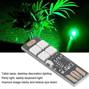 5Pcs Super Mini USB Light Thin Ultra Slim Multi Color Changing 7 Colors RGB - Afbeelding 1 van 12