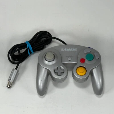 Silver Nintendo GameCube Controller DOL-003 OEM Official Authentic Wii Remote - Image 1 of 4