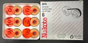 Nukote 86TL Universal Tackless Dry Lift Off Tape Correcting IBM Box of 6 - Picture 1 of 3