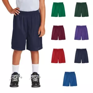 Youth YST510 Classic Mesh Shorts Physical Education Gym PE Workout Running Short - Picture 1 of 17