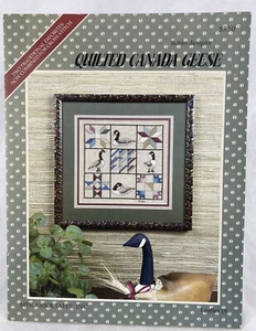 QUILTED CANADA GEESE Robin Designs Cross Stitch Pattern Leaflet 1985 Goose Count - Picture 1 of 3