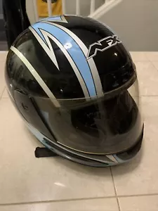 Mens XL AFX Torch Dot Blue Motorcycle Helmet - Picture 1 of 11