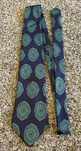 STEFANO ENRICI Handmade in ITALY 100% Geometric Silk Tie - Picture 1 of 4