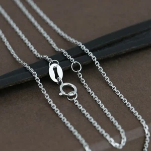 Genuine 18CT Solid WG Fine Square Trace Chain 40cm/45cm Adjustable - Bild 1 von 6