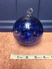 Fishscale & Mousetooth Christmas Hand Blown Stained Glass Ornament Virginia 5"