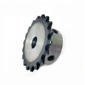 45# Steel Roller Chain Drive Sprocket 1/4" 04C 31T - 60T Pitch 6.35mm M5 Thread - Picture 1 of 8