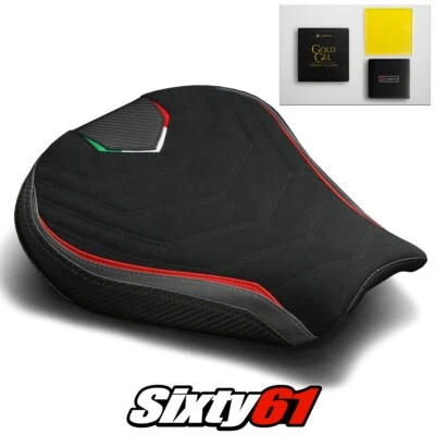 MV Agusta F3 675 800 Seat Cover and Gel 2012-2018 2019 2020 Black Luimoto Suede - Image 1 of 4
