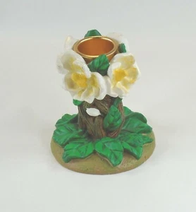 New Creative Enterprise vintage LILY TAPER CANDLE HOLDER resin lilies NCE sc - Picture 1 of 4