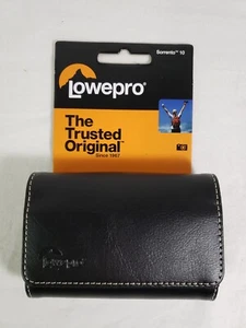 New Lowepro Sorrento 10 Genuine Leather Compact Digital Camera Case Black  - Picture 1 of 3