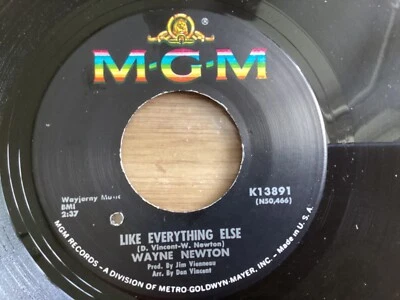 WAYNE NEWTON All The Time / Like Everything Else 1968 U.S MGM  COUNTRY BALLAD EX Foto 1 de 2