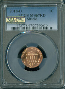 2018-D LINCOLN CENT PCGS MS67 RED PQ 2ND FINEST MAC SPOTLESS *