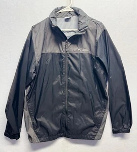 Columbia Mens Lightweight Gray Water-Resistant Full-Zip Jacket Size L Nylon Blen - Picture 1 of 11