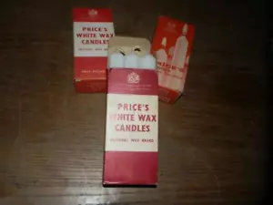 3 BOXES OF 6 PRICES UNUSED CARRIAGE SPRING LAMP 5" WHITE WAX CANDLES - Picture 1 of 8