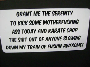GRANT ME THE SERENITY sticker for Hot rods, Gasser, Rat Rods - Picture 1 of 1