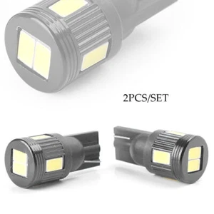2 x LED Canbus Wedge Light Lamp Bulb White light T10 5630 6 SMD Black Shell Car - Picture 1 of 7