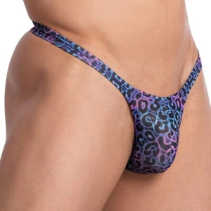 Mens Sexy G-String Pouch Enhancing Leopard Thong Breathable Bikini Comfy Workout - Picture 1 of 1