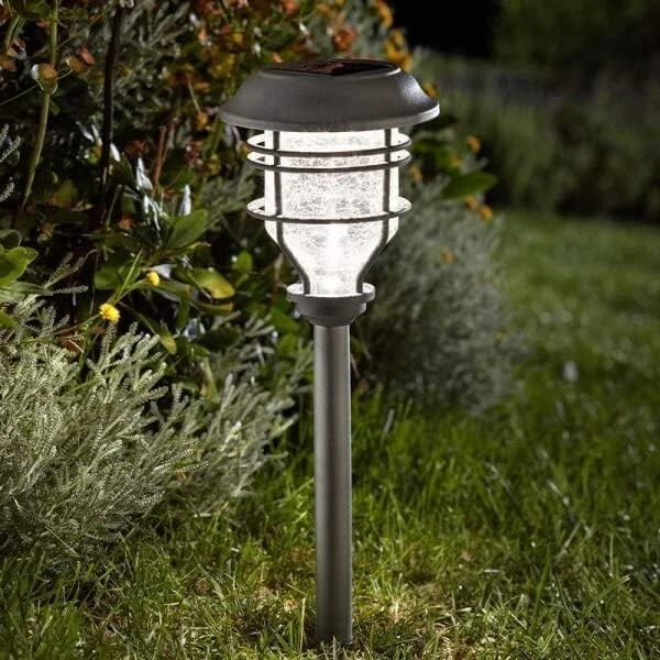 LED Solar Lantern Pathway Garden Outdoor Waterproof Stake Light Patio 48cmx14cm - Image 1 of 4