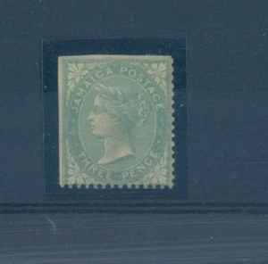 JAMAICA rare 3 pence green 1860-63 MH (CV $230 EUR185) - Picture 1 of 1