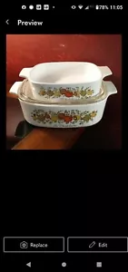 VTG Corning Ware Set of 2-A1B 1qt L'Echalote & A2 RARE 2qt La Marjolaine Dishes - Picture 1 of 6