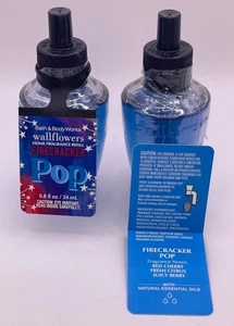 2x Bath & Body Works Firecracker Pop Wallflowers Fragrance Refill Lot Sealed - Picture 1 of 1