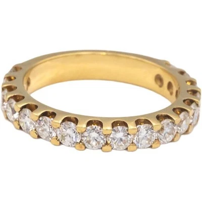 18k Rose Gold VS Round Diamond Semi-Eternity Band Ring 1.76CT Size 7 - Image 1 of 4