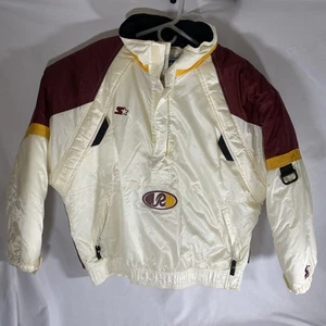 Vintage Washington Redskins Jacket Mens XL Starter Pullover White Puffer Coat - Picture 1 of 10
