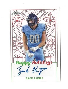 2023 Leaf Happy Holidays Football ZACK KUNTZ handsigniert RC New York Jets - Bild 1 von 2