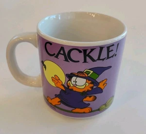 Tazza vintage Garfield "Cackle" di Enesco 1978, Halloween Strega spettrale - Foto 1 di 6