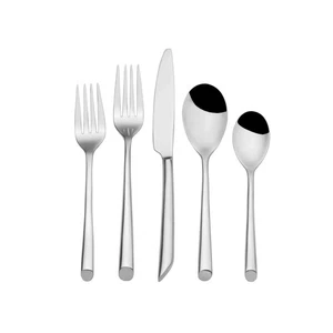 Towle Living Wave 20 Piece Forged Stainless Steel Flatware Set Modern Look NEW - Picture 1 of 11