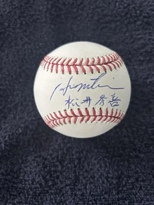 HIDEKI MATSUI SIGNED AUTOGRAPHED FULL NAME JAPANESE OML BASEBALL JSA COA YANKEES - Picture 1 of 4