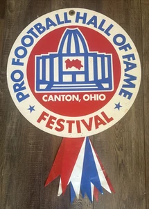 Pro Football Hall of Fame Festival Double Sided 20x20 Sign Canton Oh~VINTAGE - Picture 1 of 10