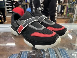Prada Cloudburst Sneakers Black Red & White PRADA 10 2OG064 - Picture 1 of 14