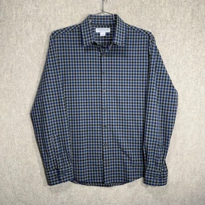 Camisa con botones Mizzen Main Performance para hombre ribete grande azul a cuadros elástica - Imagen 1 de 15