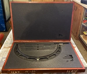 Starrett No. 224 16''-20'' Outside Micrometer With Standards Anvils Wrenches - Picture 1 of 11