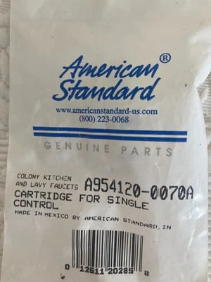 Cartucho American Standard A954120-0070A para control único Foto 1 de 2