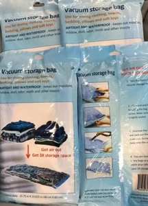 4 Ct Vacuum Storage Bags 15.75 In X 23.62 In - Picture 1 of 3