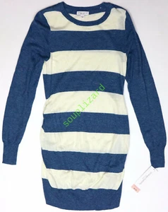 New Women's Maternity Clothes Long Sweater Liz Lange Blue NWT Size Small - Picture 1 of 4