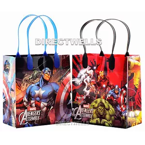 6 bolsas de botín para regalos de fiesta pequeña con licencia Avenger Capitán América - Imagen 1 de 2