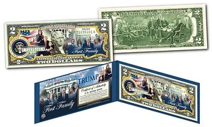 DONALD TRUMP 45TH PRESIDENT "THE FIRST FAMILY" COLORIZED U.S. BILL! LIMITED - Picture 1 of 1