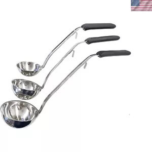 Stainless Steel Soup Ladle Nylon Grip Ladle set 3 pcs - Picture 1 of 4