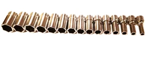 New Snap-on™ 15pc 3/8" Drive Metric Chrome Semi-Deep MASTER Socket Set 215FSMSY - Picture 1 of 7